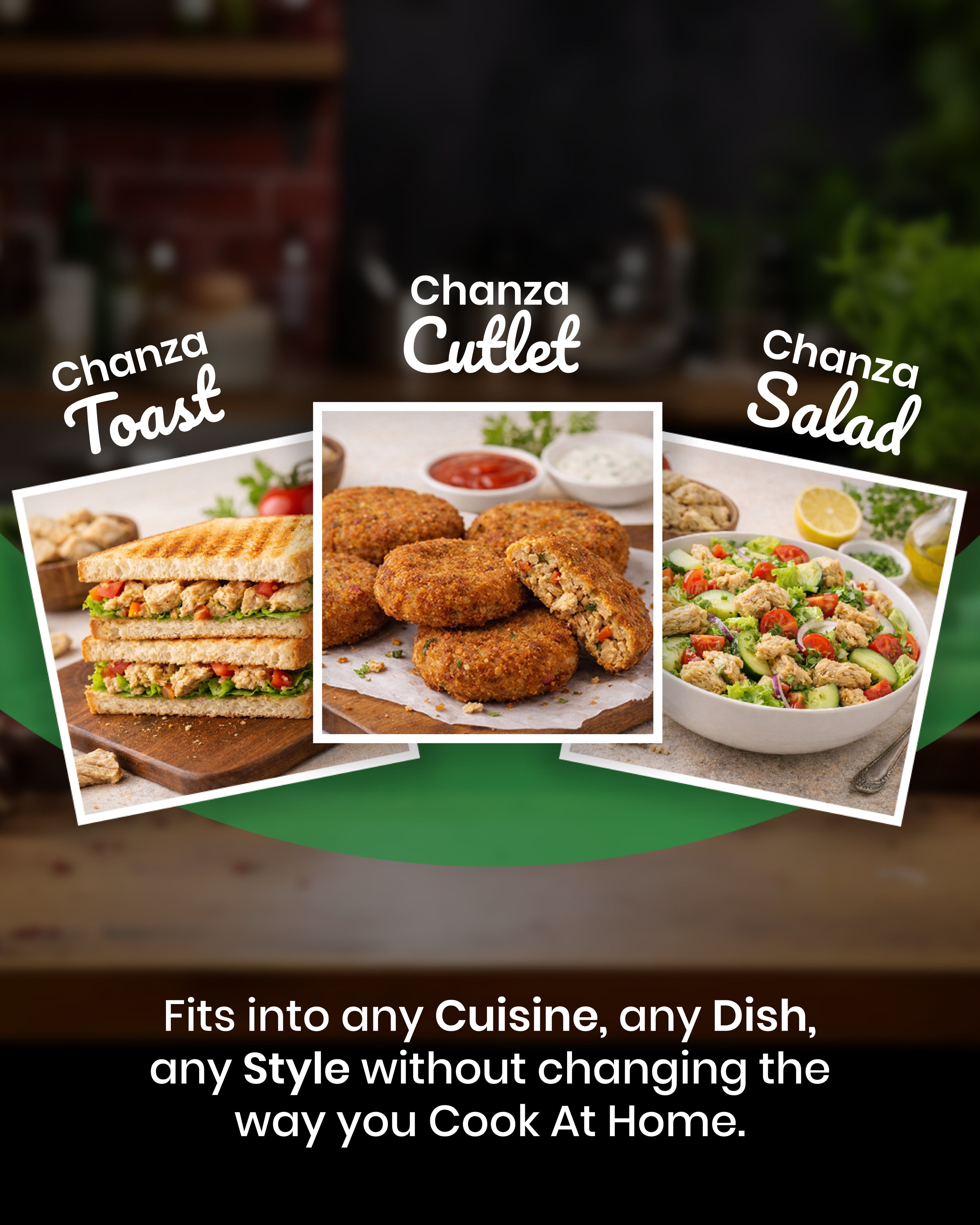 CHANZA Plant Protein Chunks | 33g Protein Per Serving | Vegan | Clean Label